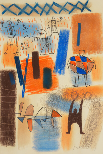 Jaune Quick-
to-See Smith, Charlo #42, 1982. Courtesy of LewAllen Galleries