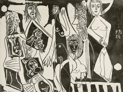 Woman in Bed Dreaming Men and Women, from the Suite 347, 1968