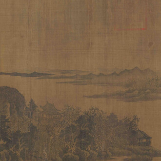 Unknown, Solitary temple on a mountain in autumn (detail), song (960-1127). Courtesy of Shanghai Museum
