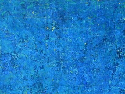 Deep Blue, olio su tela 150x110cm