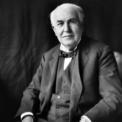 Retrato del inventor, científico y empresario estadounidense, Thomas Alva Edison