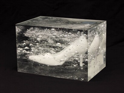 Miyanaga Aiko
waiting for awakening -high-heeled shoes-
2018 naphthalene, resin 20 x 30 x 19.5 cm
© miyanaga aiko, courtesy of mizuma art Gallery
