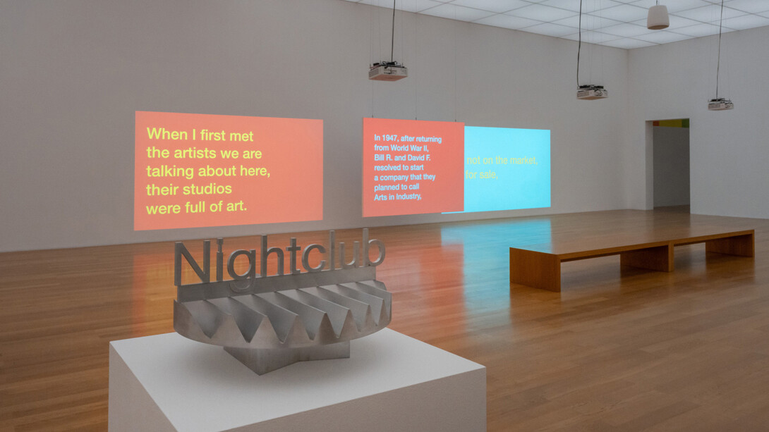 Tony Cokes, Let yourself be free, exhibition view. Courtesy of Kunstmuseum Liechtenstein with Hilti Art Foundation