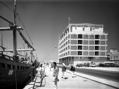 Dubai 1971, National Bank of Dubai headquarters building. Arch. John R Harris & Partners, © RIBA Photographs Library