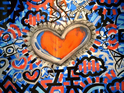 Um Universo Complexo de Beleza (negativo) - 50x70 cm - water-based paint and pen on embossed paper