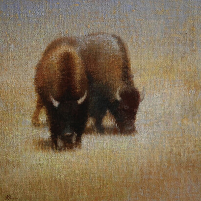 Will Klemm, Bison study, 2024. Courtesy of Wally Workman Gallery