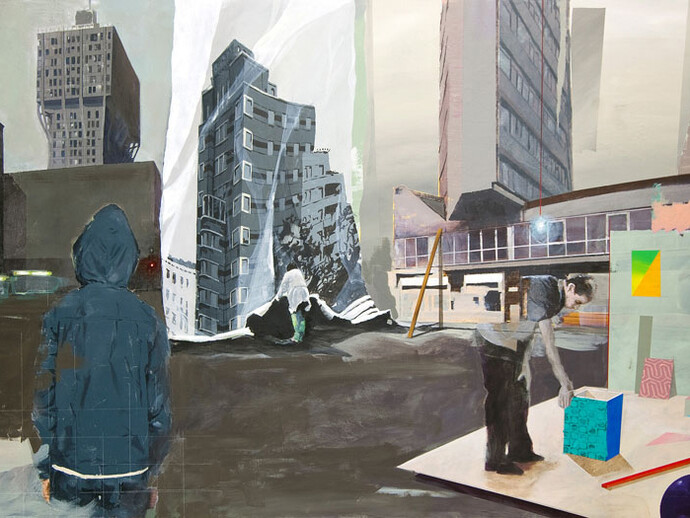 Paolo De Biasi, Eccetera eccetera, 2015, acrilico su tela, 106 x 150 cm