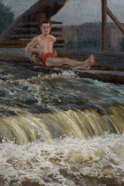 Miloš Jiránek, Weir at the Palacký bridge I., 1905. Courtesy of Národní galerie Praha