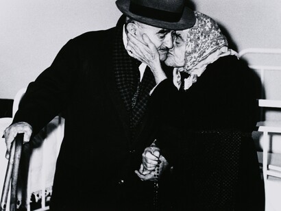 Mario Giacomelli, from the series ”Death will come and will have your eyes.” c. 1954-1968. Collection of Tokyo Photographic Art Museum, Courtesy Archivio Mario Giacomelli © Rita e Simone Giacomelli
