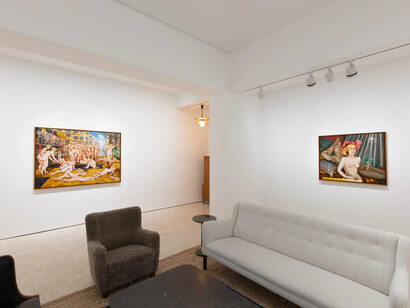 Caroline Coon, Fear gives wings to courage, exhibition view. Courtesy of Stephen Friedman Gallery