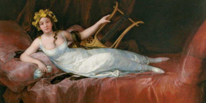 The Marchioness of Santa Cruz 1805. Oil on unlined canvas, 124.7 x 207.7 cm.