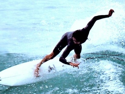 Surfista en la Côte des Basques