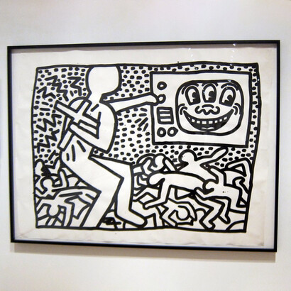 Brooklyn Museum, New York, US: Keith Haring: 1978–1982, presented from March 16 to July 8, 2012, Keith Haring: 1978–1982 was the first major exhibition to examine the early work of the artist. Shown in the Morris A. and Meyer Schapiro Wing of the Brooklyn Museum, the exhibition traced the foundations of Haring’s visual language and social engagement