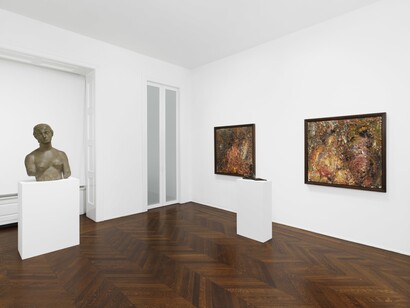 Wilhelm Lehmbruck and Eugène Leroy, Lehmbruck, Leroy, exhibition view. Courtesy of Michael Werner Gallery
