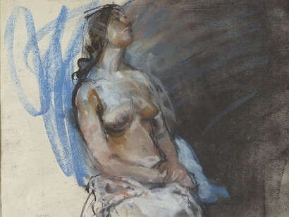 Duncan Shanks, Resting, 1965, pastel on paper, 33 x 42.5 cm, Photograph: John McKenzie