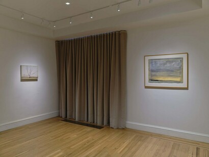 Sylvia Plimack Mangold, Tapes, fields, and trees, 1975-84, exhibition view. Courtesy of Craig Starr Gallery