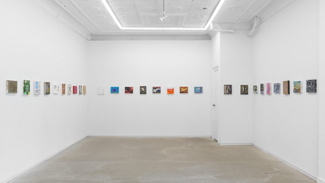 Various artists, Small format painting, exhibition view. Courtesy of 56 Henry Gallery