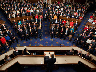 President Barack Obama delivers an address to Congress