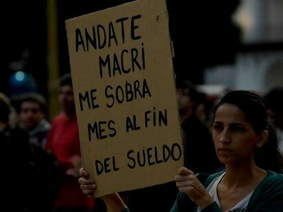 Manifestaciones en contra de Macri