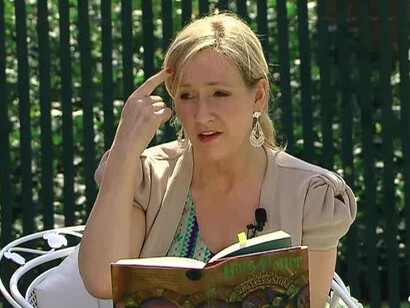 In 2010, author J.K. Rowling read from Harry Potter and the Sorcerer's Stone during the Easter Egg Roll at the White House in the USA