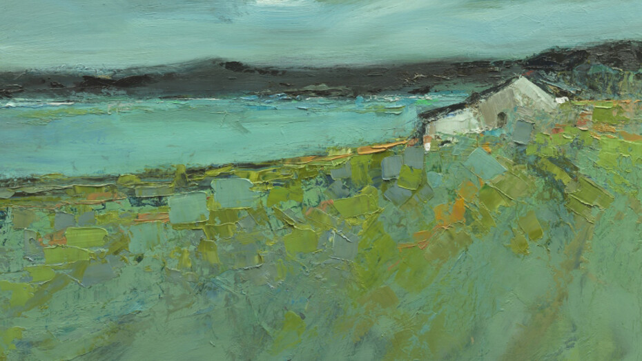 House on the Cliffs, oil on board, 50 x 77 cm