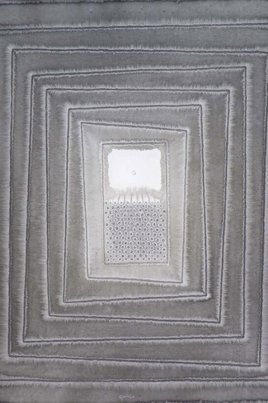 Sohan Qadri, Untitled, 2007, ink and dye on paper, 55 x 39 inches