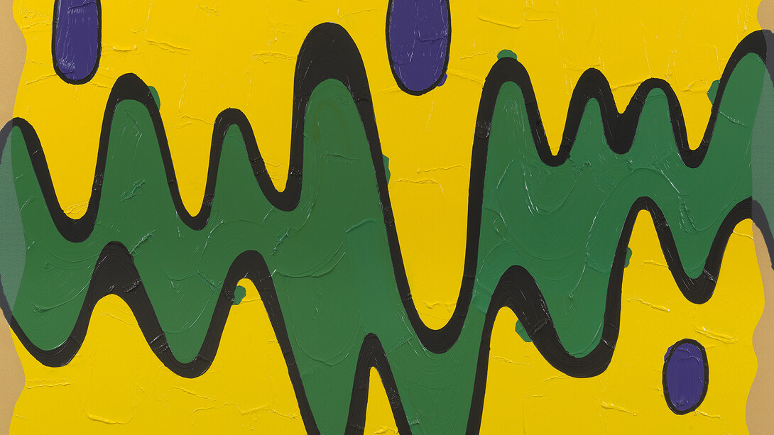 Bertrand Lavier, Walt Disney Production 1947-2014 nº 12, 2014, Ex. unique, Acrylic on inkjet print, 144 x 169.5 x 4 cm / 56 5/8 x 66 5/6 x 1 1/5 inches, Courtesy Massimo De Carlo London/Milan, Photo by Todd White
