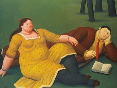 Disfrutando de la buena compañía tal y como un Botero cuyas figuras siempre muestran unos cuerpos voluminosos