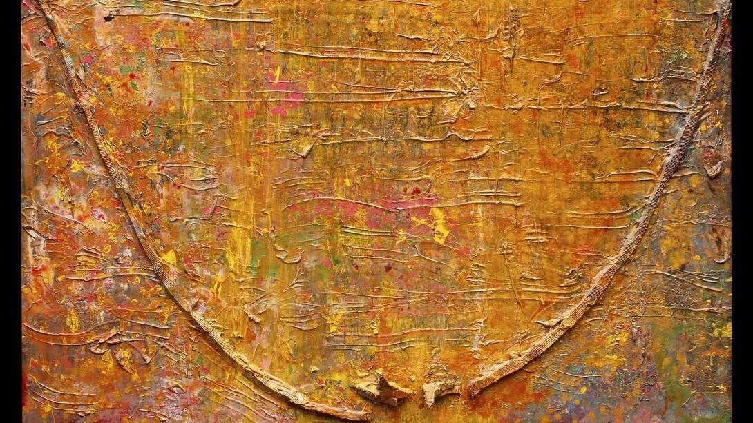 Frank Bowling, Squashed Unicorn, 1983, Acrylic on canvas, 182 x 261 cm, 71 5/8  x 102 3/4 in, Image courtesy of the Artist and Hales Gallery, London, Copyright of the Artist
