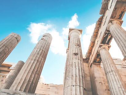 Perched atop the Athenian Acropolis in Greece, the Parthenon stands as a magnificent testament to ancient Greek architecture, once serving as a revered temple