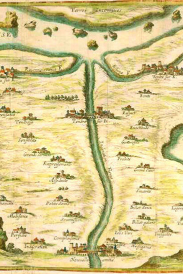 Mappa del paese della Tenerezza, Madaleine de Scudèry e François Chauveau, 1654  