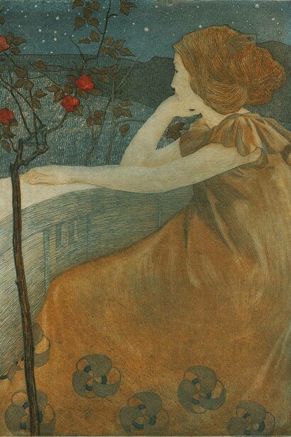 Vojtěch Preissig,*Na balkóně*, 1900