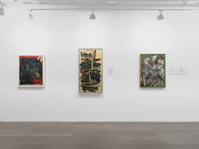 Michael West. Chronicling an artistic practice: Michael West paintings and archives from the 1950s to 1970s, exhibition view. Courtesy of Hollis Taggart