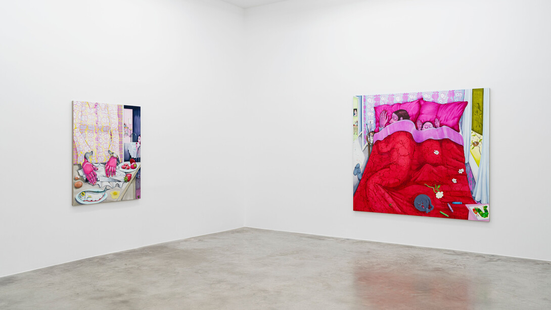 Nikki Maloof, Around the clock, exhibition view. Courtesy of Galerie Perrotin 