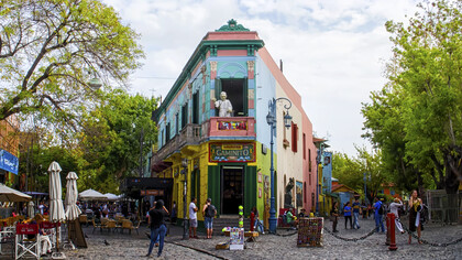 Entrance to Caminito street, La Boca, Buenos Aires