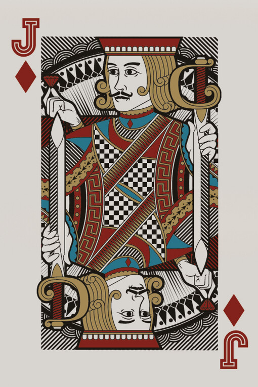 Jota de diamantes de la baraja inglesa