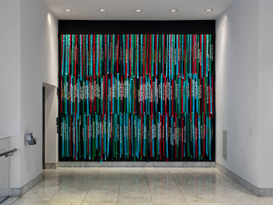 Andrea Bowers, Exhibition view. Courtesy of Hammer Museum 