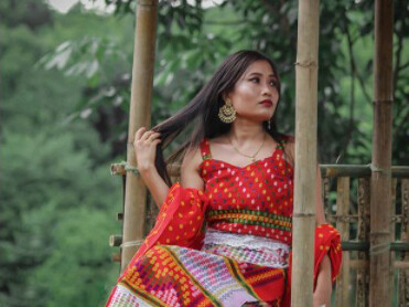 A Tripuri lady with traditional attire