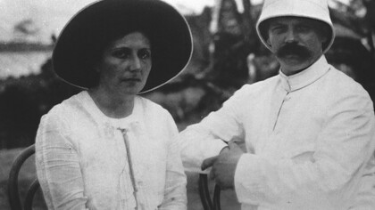 Albert Schweitzer con su esposa, Helene Bresslau