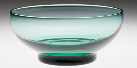 Russel Wright, American, 1904-1976, Morgantown Glass Works, engraver, American, 1899-1965, American Modern Dessert Bowl, 1951, Glass, Height: 7.4 cm (2 7/8 inches) Gift of James Brayton Hall and Mark Hambleton Stevens in honor of Ellen Fitzgibbon Hall, RISD 1945 Apparel 2010.67.6
