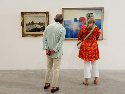 Virgilio Guidi e Tancredi Parmeggiani, Guidi - Tancredi. Un nodo invisibile, veduta della mostra. Cortesia del Centro Italiano Arte Contemporanea