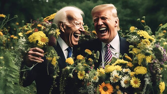 Donald Trump and Joe Biden illustaration