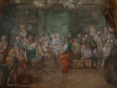 Santa Barbara, Antonio Viviani, detto il Sordo di Urbino, Apparizione dell’Angelo alla mensa dei poveri