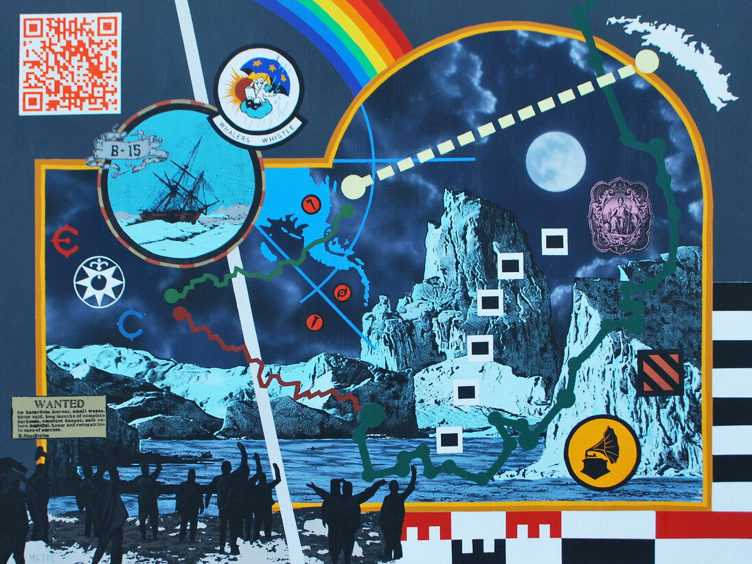 Ryan Metke, The Endurance, 2014, Signed & dated on verso, Acrylic on canvas, 44 x 59 in, 111.8 x 149.9 cm
(MET004)