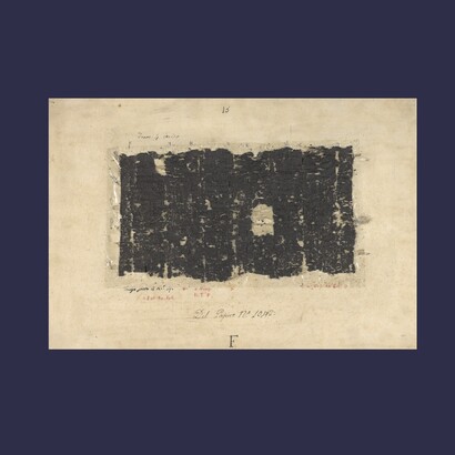 Papiri di Ercolano, 1521 f0001 r., conservato al British Museum, Londra, UK