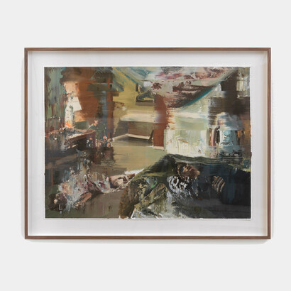 Andy Denzler, Study for There Will be Light,2022, Oil-on-paper,57x76 cm. Courtesy of Opera Gallery