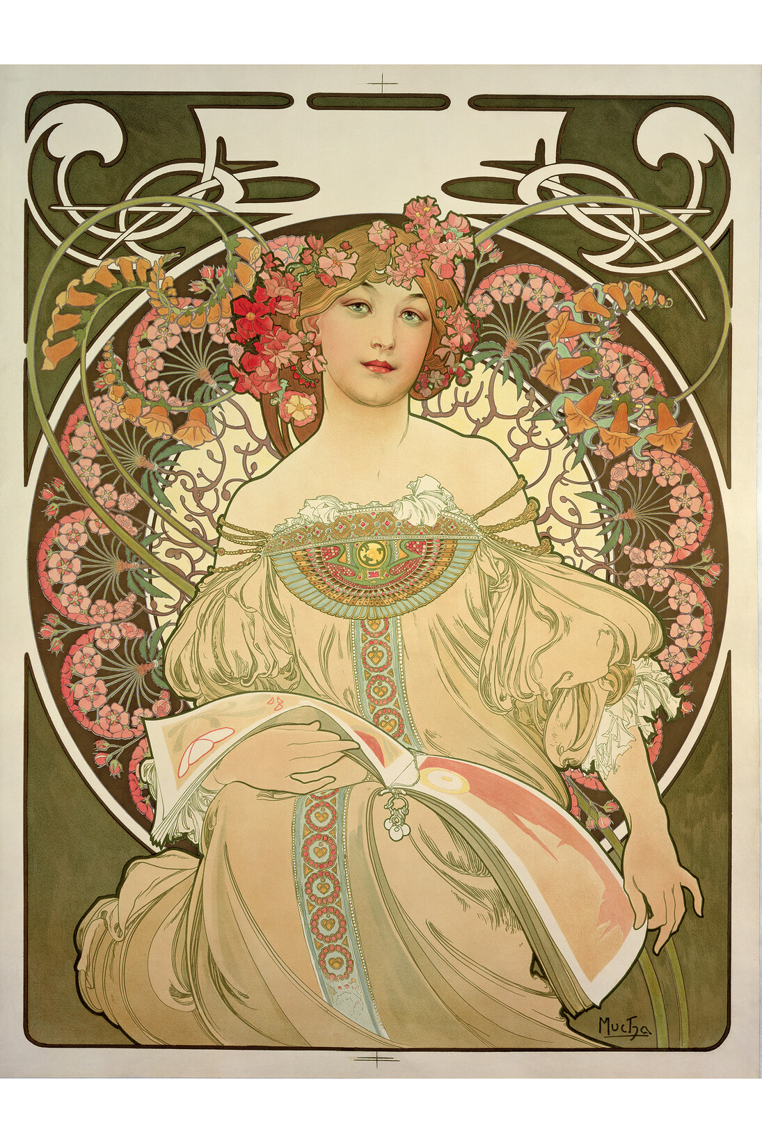 Alphonse Mucha, Rêverie, 1897, Colour lithograph © Mucha Trust 2015