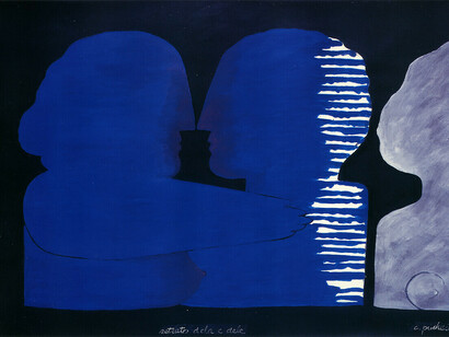 Costa Pinheiro, Retrato Dela e Dele, Acrílico/Gouache sobre papel, 1995