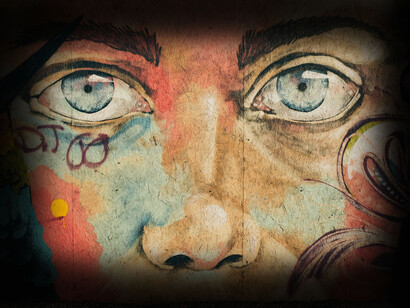 Pintura graffitti no muro