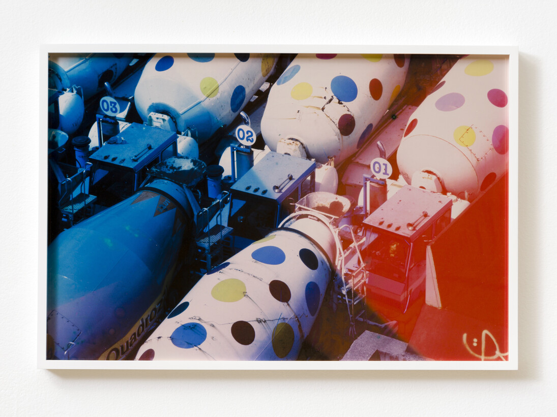Basim Magdy, The Hollow Desire to Populate Imaginary Cities, 2014. 30 C-Prints from chemically altered slides on metallic
paper, 34 x 51 cm each. Installation view at Art in General. Image courtesy the artist and Art in General. Photo: Charles Benton.